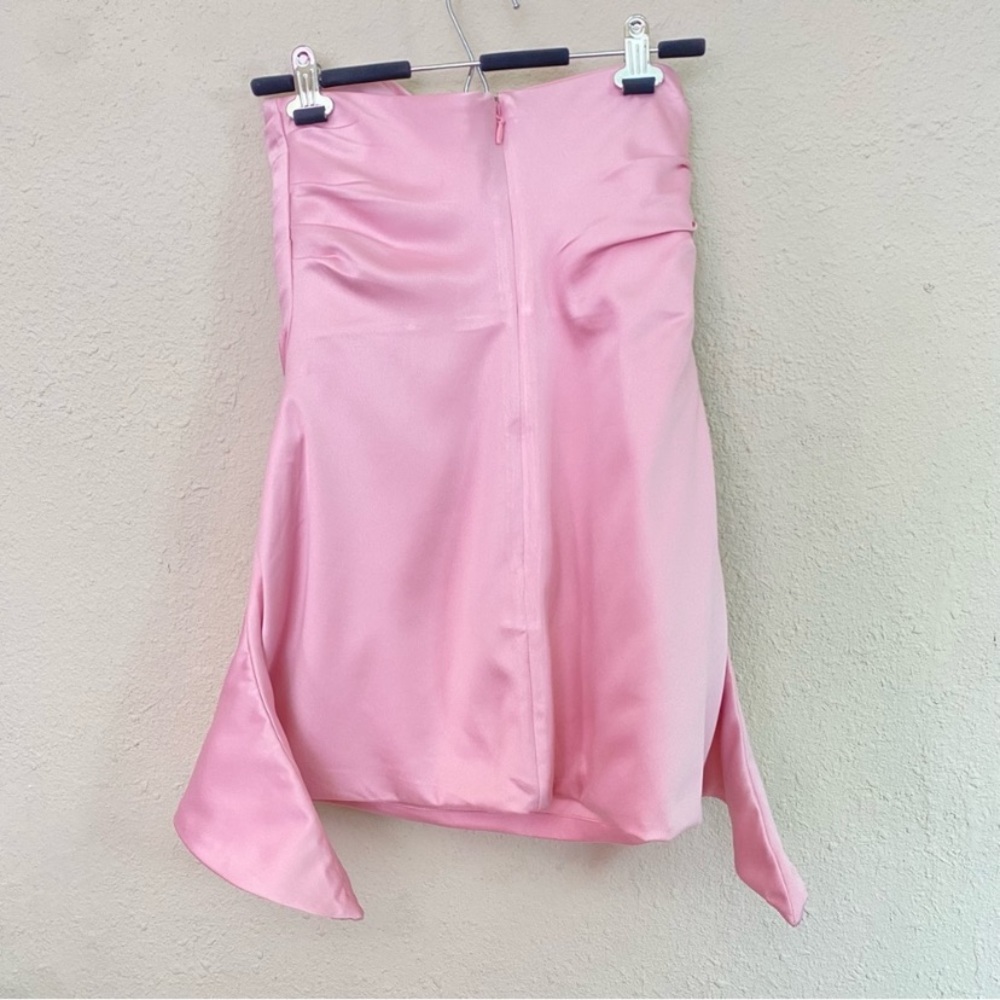 HOUSE OF CB 'Jasmine' Rose Pink Draped Strapless Corset Dress NWOT size XS - Picture 8 of 16